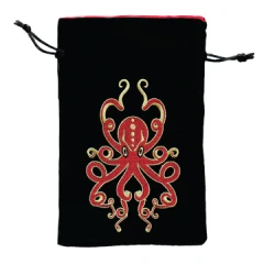 Black Oak Dice Bag - Red Kraken